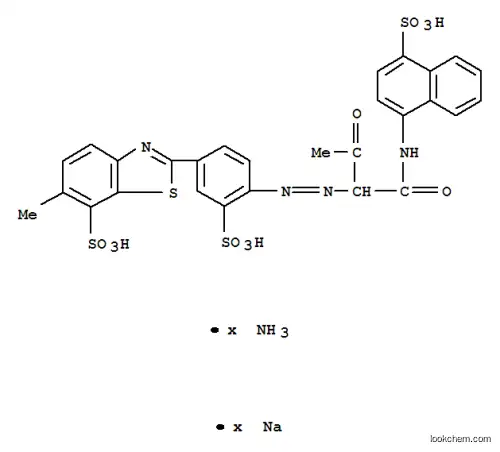 7-벤조티아졸술폰산, 6-메틸-2-[4-[[2-옥소-1-[[(4-술포-1-나프탈레닐)아미노]카르보닐]프로필]아조]-3-술포페닐]-, 암모늄 나트륨 소금