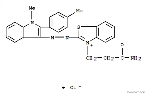 3-(3-アミノ-3-オキソプロピル)-2-[[1-メチル-2-(4-メチルフェニル)-1H-インドール-3-イル]アゾ]ベンゾチアゾール-3-イウム?クロリド