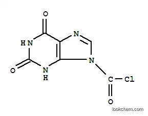 9H-퓨린-9-카르보닐 클로라이드, 1,2,3,6-테트라히드로-2,6-디옥소-(9CI)