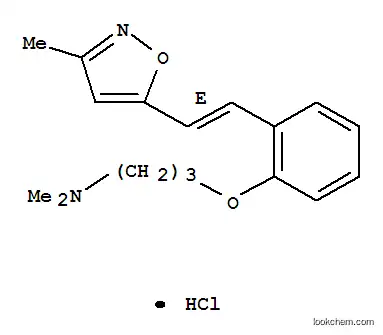 1-프로판아민, N,N-디메틸-3-(2-(2-(3-메틸-5-이속사졸릴)에테닐)페녹시)-, 모노히드로클로라이드, (E)-