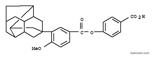 3-[(デカヒドロ-3,5,1,7-[1,2,3,4]ブタンテトライルナフタレン)-3-イル]-4-メトキシ安息香酸4-カルボキシフェニル