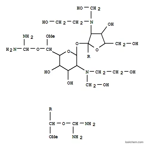 .알파.-D-글루코-헥소디알도-1,5-피라노시드, 3-데옥시-1-C-(디아미노메톡시)-3-(2-히드록시에틸)(히드록시메틸)아미노-1-O-메틸-.베타.- D-프럭토푸라노실 2-데옥시-2-(2-히드록시에틸)(히드록시메틸)아미노-, 디아미노메틸 메틸 아세탈