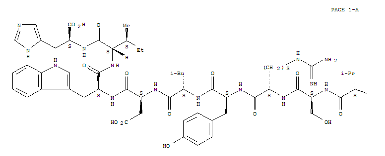 L-Histidine,L-tyrosylglycyl-L-valyl-L-tyrosyl-L-threonyl-L-lysyl-L-valyl-L-seryl-L-arginyl-L-tyrosyl-L-leucyl-L-α-aspartyl-L-tryptophyl-L-isoleucyl-