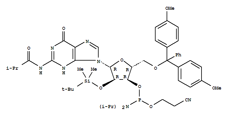 5'-O-(4,4-Dimethoxytrityl)-2'-O-[(tert-butyl)dimethylsilyl]-N-isobutyrylguanosine-3'-(2-cyanoethyl-N,N-diisopropyl)phosphoramidite