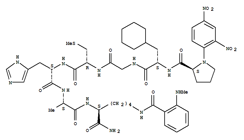 Dnp-Pro-β-cyclohexyl-Ala-Gly-Cys(Me)-His-Ala-Lys(N-Me-Abz)-NH2