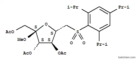 .alpha.-D-Fructofuranoside, 메틸 6-데옥시-6-2,4,6-트리스(1-메틸에틸)페닐술포닐-, 트리아세테이트