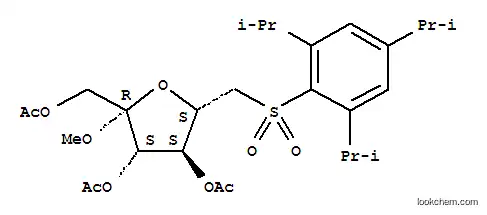 .베타.-D-프룩토푸라노시드, 메틸 6-데옥시-6-2,4,6-트리스(1-메틸에틸)페닐술포닐-, 트리아세테이트