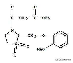 3-티아졸리딘프로판산, 2-((2-메톡시페녹시)메틸)-베타-옥소-, 에틸 에스테르, 1,1-디옥사이드