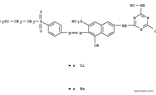 2-나프탈렌술폰산, 7-4-클로로-6-(시아노아미노)-1,3,5-트리아진-2-일아미노-4-히드록시-3-4-2-(술폭시)에틸술포닐페닐아조-, 리튬나트륨염