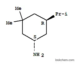 시클로헥산아민, 3,3-디메틸-5-(1-메틸에틸)-, (1R,5S)-rel-(9CI)