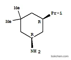 시클로헥산아민, 3,3-디메틸-5-(1-메틸에틸)-, (1R,5R)-rel-(9CI)