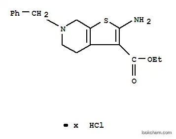 2-アミノ-4,5,6,7-テトラヒドロ-6-ベンジルチエノ[2,3-c]ピリジン-3-カルボン酸エチル/塩酸,(1:x)