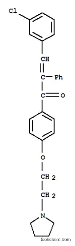 3′-クロロ-α-フェニル-4′-[2-(1-ピロリジニル)エトキシ]カルコン