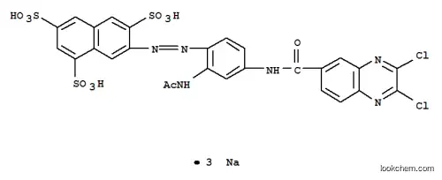 7-[[2-(アセチルアミノ)-4-[[(2,3-ジクロロキノキサリン-6-イル)カルボニル]アミノ]フェニル]アゾ]-1,3,6-ナフタレントリスルホン酸トリナトリウム