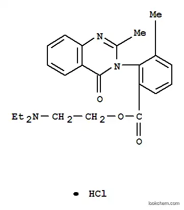 2-Metil-3- (2-carbossietildietilammino-6-metil-fenil) -4-chinazolone clo ridrate [이탈리아어]