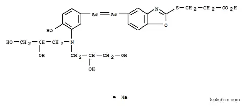3-[[5-[[3-[비스(2,3-디히드록시프로필)아미노]-4-히드록시페닐]디아르세닐]벤족사졸-2-일]티오]프로피온산 나트륨염