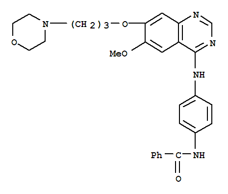 ZM447439;N-(4-(6-methoxy-7-(3-morpholinopropoxy)quinazolin-4-ylamino)phenyl)benzamide