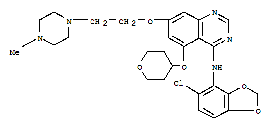 Saracatinib(AZD0530);N-(5-chlorobenzo[d][1,3]dioxol-4-yl)-7-(2-(4-methylpiperazin-1-yl)ethoxy)-5-(tetrahydro-2H-pyran-4-yloxy)quinazolin-4-amine