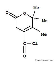 2H-피란-4-카보닐 클로라이드, 5,6-디하이드로-2,2,3-트리메틸-6-옥소-(9CI)