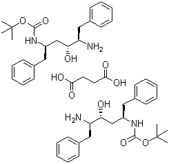 (2S,3S,5S)-5-tert-Butyloxycarbonylamino-2-amino-3-hydroxy-1,6-diphenylhexanesuccinate