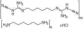 Poly(hexamethylenebicyanoguanide-hexamethylenediamine)hydrochloride