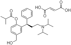 FesoterodineFumarate;SPM907;(R)-2-(3-(diisopropylamino)-1-phenylpropyl)-4-(hydroxymethyl)phenylisobutyratefumarate