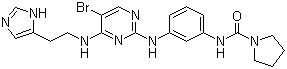 BX-912;N-(3-(4-(2-(1H-imidazol-5-yl)ethylamino)-5-bromopyrimidin-2-ylamino)phenyl)pyrrolidine-1-carboxamide