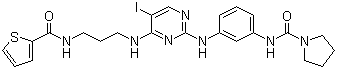 BX-795;N-(3-(5-iodo-4-(3-(thiophene-2-carboxamido)propylamino)pyrimidin-2-ylamino)phenyl)pyrrolidine-1-carboxamide