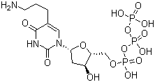 ((2R,3S,5R)-5-(5-(3-Aminopropyl)-2,4-dioxo-3,4-dihydropyrimidin-1(2H)-yl)-3-hydroxytetrahydrofuran-2-yl)methyltetrahydrogentriphosphate