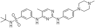 TG101209;N-tert-butyl-3-(5-methyl-2-(4-(4-methylpiperazin-1-yl)phenylamino)pyrimidin-4-ylamino)benzenesulfonamide