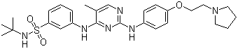 Fedratinib(SAR302503,TG101348);N-tert-butyl-3-(5-methyl-2-(4-(2-(pyrrolidin-1-yl)ethoxy)phenylamino)pyrimidin-4-ylamino)benzenesulfonamide
