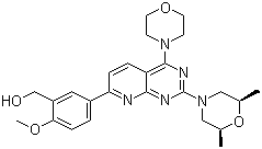KU-0063794;(5-(2-((2R,6S)-2,6-dimethylmorpholino)-4-morpholinopyrido[2,3-d]pyrimidin-7-yl)-2-methoxyphenyl)methanol