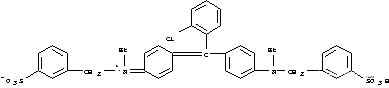 N-[4-[(2-クロロフェニル)[4-[エチル[(3-スルホフェニル)メチル]アミノ]フェニル]メチレン]-2,5-シクロヘキサジエン-1-イリデン]-N-エチル-3-スルホナトベンゼンメタンアミニウム