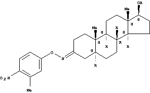 17β-ヒドロキシ-5α-アンドロスタン-3-オンO-(4-ニトロ-m-トリル)オキシム