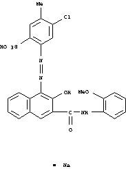 4-クロロ-2-[2-ヒドロキシ-3-(o-メトキシフェニルカルバモイル)-1-ナフチルアゾ]-5-メチルベンゼンスルホン酸ナトリウム