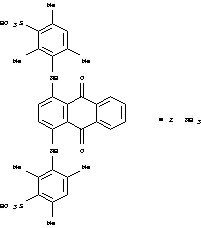 벤젠술폰산, 3,3'-[(9,10-디히드로-9,10-디옥소-1,4-안트라센디일)디이미노]비스[2,4,6-트리메틸-, 디암모늄염