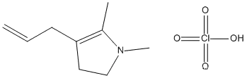 1H-Pyrrole, 2,3-dihydro-1,5-dimethyl-4-(2-propenyl)-, perchlorate