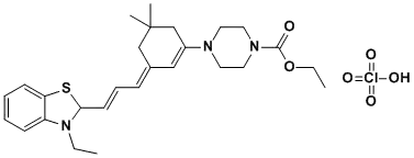 2-[3-[3-[4-(エトキシカルボニル)ピペラジノ]-5,5-ジメチル-2-シクロヘキセン-1-イリデン]-1-プロペニル]-3-エチルベンゾチアゾール-3-イウム?ペルクロラート