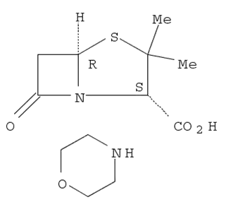 (2S,5β)-3,3-ジメチル-7-オキソ-4-チア-1-アザビシクロ[3.2.0]ヘプタン-2β-カルボン酸?モルホリン