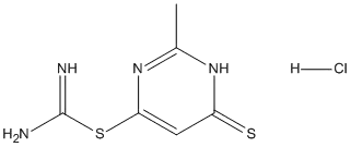 4-메르캅토-2-메틸피리미딘-6-일티오우로늄 염산염
