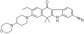 Alectinib(CH5424802);AF-802,RG-7853;9-ethyl-6,6-dimethyl-8-(4-morpholinopiperidin-1-yl)-11-oxo-6,11-dihydro-5H-benzo[b]carbazole-3-carbonitrile