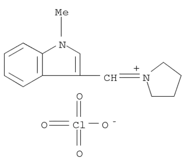 1-(1-메틸-1H-인돌-3-일)메틸렌피롤리디늄 퍼클로레이트