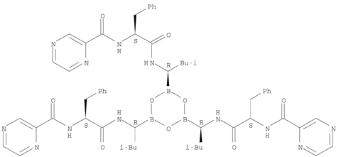 2-PyrazinecarboxaMide,N,N',N''-[2,4,6-boroxintriyltris[[(1R)-3-Methylbutylidene]iMino[(1S)-2-oxo-1-(phenylMethyl)-2,1-ethanediyl]]]tris-