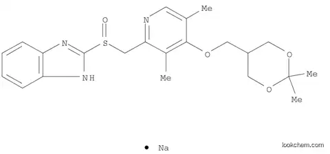 1H-벤즈이미다졸, 2-[[[4-[(2,2-디메틸-1,3-디옥산-5-일)메톡시]-3,5-디메틸-2-피리디닐]메틸]술피닐]-, 나트륨 염 (1:1), (+)-