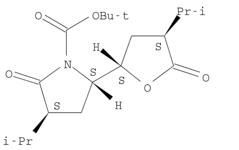 (3S,5S)-3-isopropyl-5-((2S,4S)-4-isopropyl-5-oxotetrahydro-furan-2-yl)-2-oxopyrrolidine-1-carboxylicacidtert-butylester