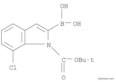 1H-인돌-1-카르복실산, 2-보로노-7-클로로-, 1-(1,1-디메틸에틸) 에스테르