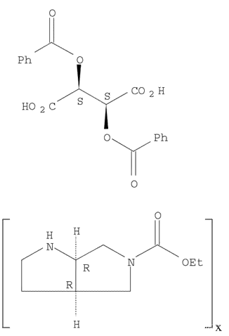 부탄디오익산, 2,3-비스(벤조일옥시)-, (2S,3S)-, coMpd. 에틸 (3aR,6aR)-헥사히드로피롤로[3,4-b]피롤-5(1H)-카르복실레이트 (1:)