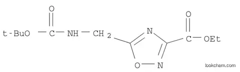 Molecular Structure of 164029-34-9 (ethyl 5-((tert-butoxycarbonylamino)methyl)-1,2,4-oxadiazole-3-carboxylate)