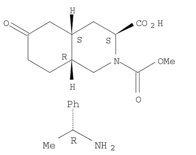 2,3(1H)-이소퀴놀린디카르복실산, 옥타히드로-6-옥소-, 2-메틸 에스테르, [3S-(3α,4aα,8aα)]-, coMpd. (R)-α-메틸벤젠메타나민(1:1)(9CI)