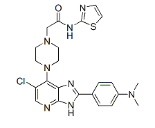 CCT129202;2-(4-(6-chloro-2-(4-(dimethylamino)phenyl)-3H-imidazo[4,5-b]pyridin-7-yl)piperazin-1-yl)-N-(thiazol-2-yl)acetamide